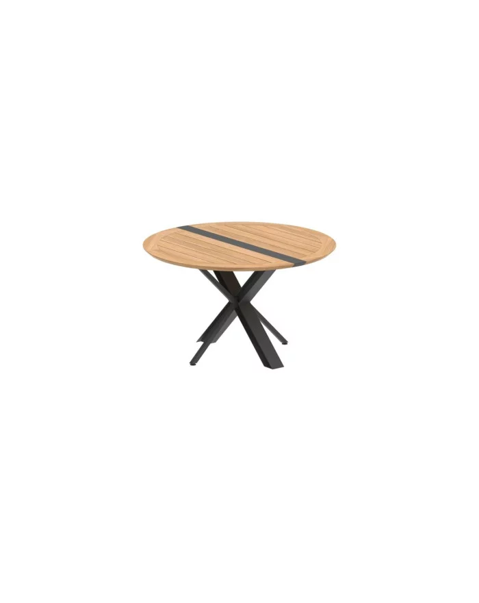 Table TRAVERSE Round Ø 1,30 m Alu & Teak - Royal Botania TRV 130FR Royal Botania - 1