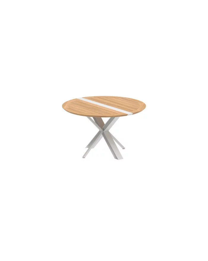 Table TRAVERSE Round Ø 1,30 m Alu & Teak - Royal Botania TRV 130FR Royal Botania - 1