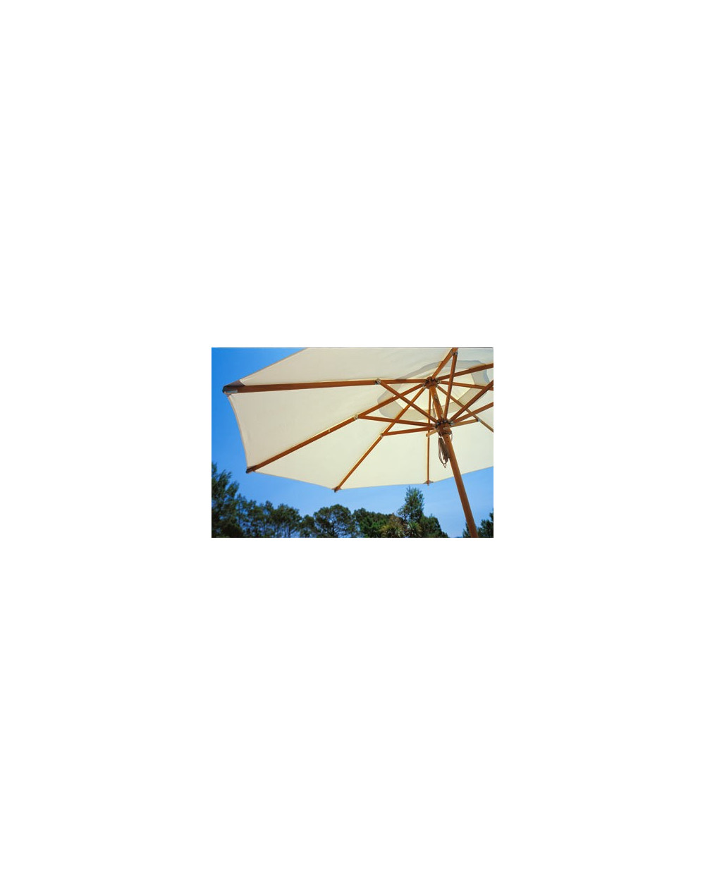 Parasol teck diam 3,2 m - Les Jardins Les Jardins - 1 Parasol teck diam 3,2 m - Les Jardins Les Jardins - 1