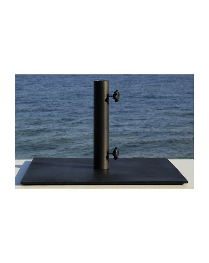 Parasol base in satin black steel Ø 48 mm - Les Jardins Les Jardins - 1