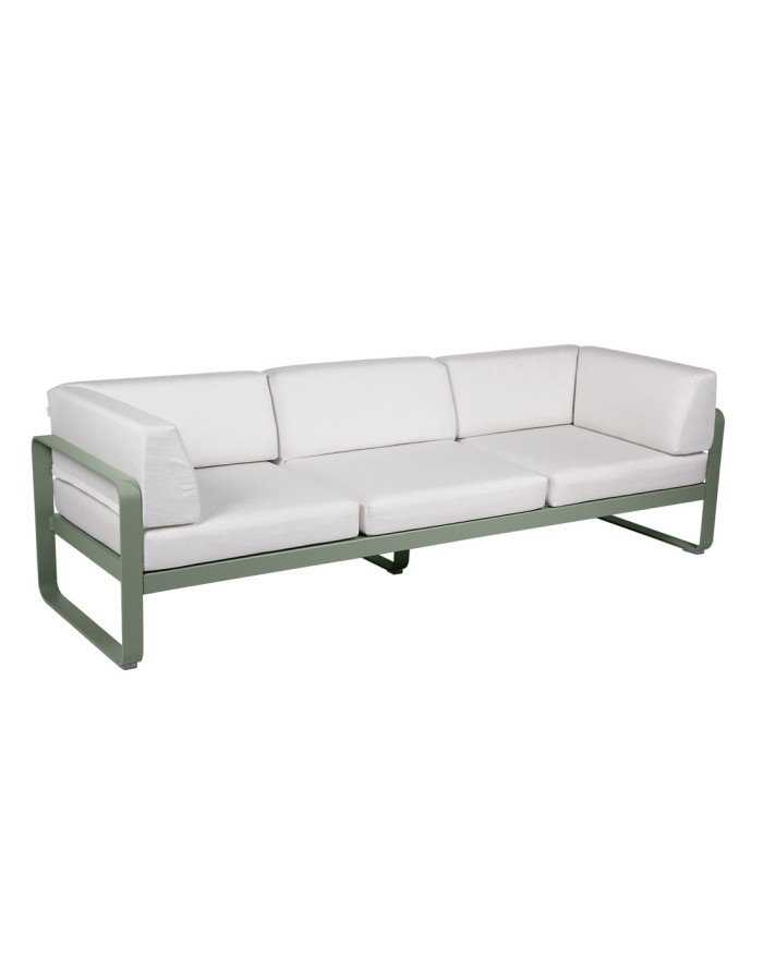 Club sofa 3 seater Bellevie Fermob white gray Fermob - 4