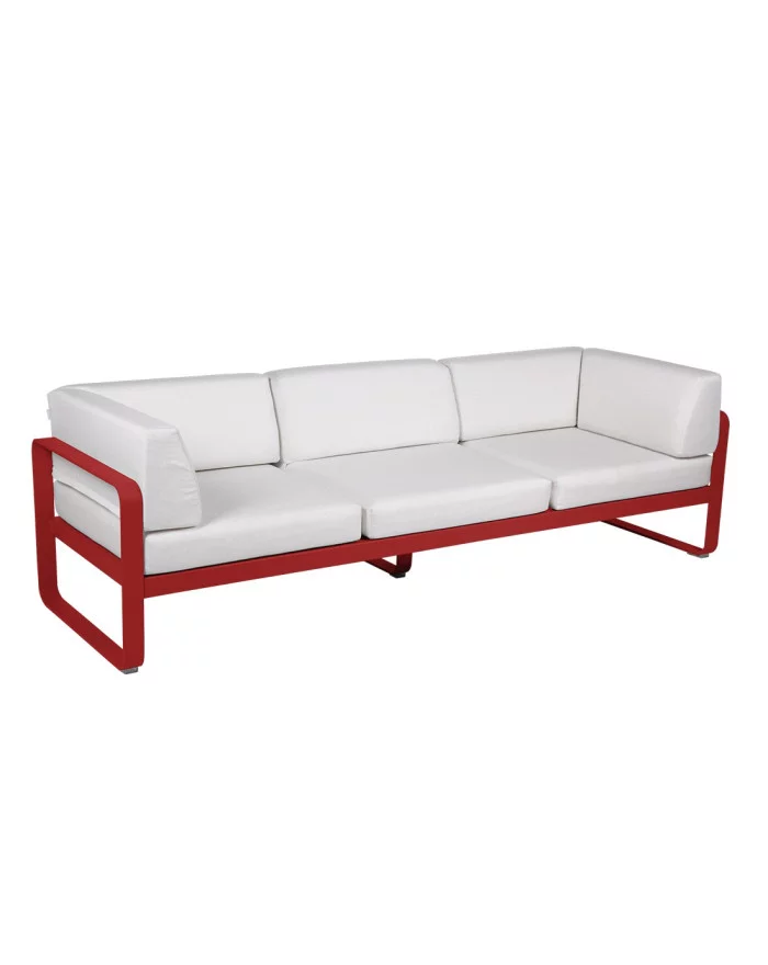 Club sofa 3 seater Bellevie Fermob white gray Fermob - 4